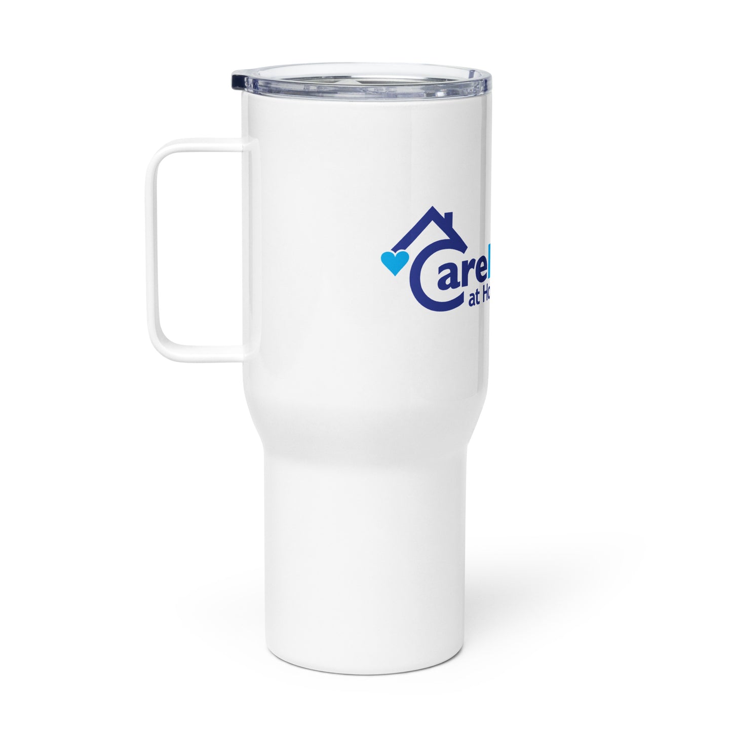 Travel mug with a handle